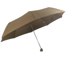 Parapluie pas cher promotionnel 3 pliant extra large manuel ouvert point marron
